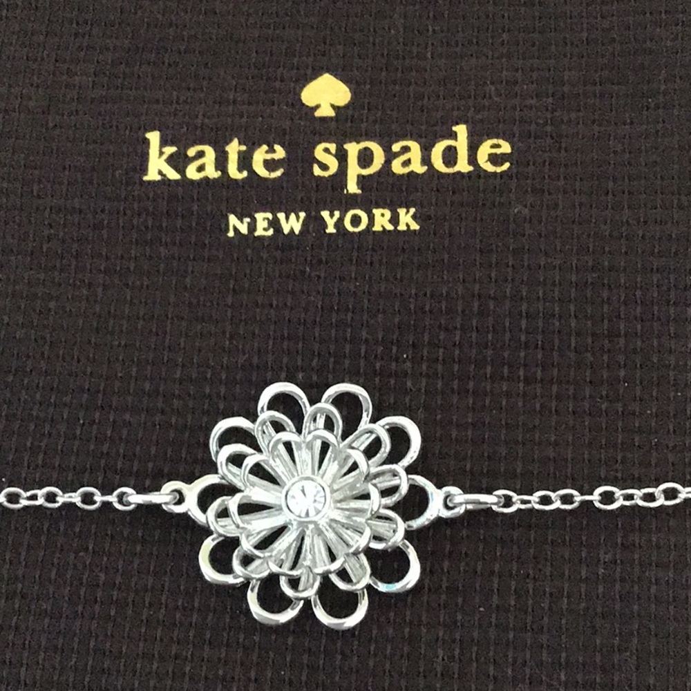 kate spade “Oops a Daisy” silver scatter necklace - Picture 2 of 5
